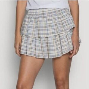 Aerie Rock ‘n’ Ruffle Plaid Skirt- size medium
